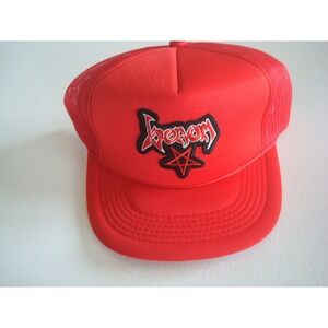 VENOM DEATHE METAL TRUCKER    90S SCRIPT snapback DEADSTOCK HAT CAP VINTAGE E3